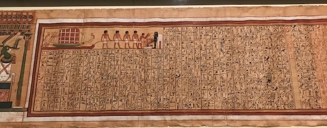 Neue Vitrine für das Totenbuch des Kha im ägyptischen Museum Turin